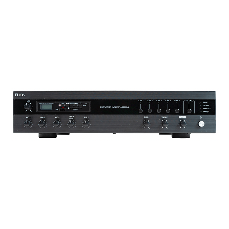 A-3212DMZ-AS   Digital PA Amplifier + MP3 + 5 Zones (120 W)