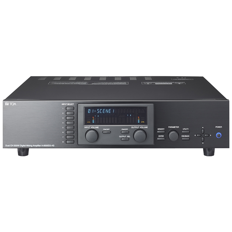 A-9500D2-AS   Dual Channel Digital Mixing Amplifier 500W x 2
